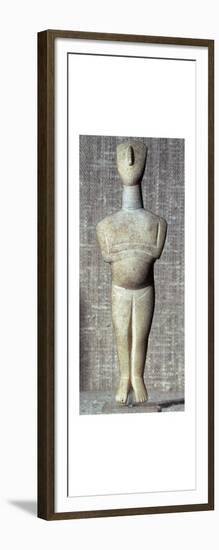 Cycladic marble figure, 25th century BC-Unknown-Framed Art Print