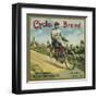 Cycle Brand - Fillmore, California - Citrus Crate Label-Lantern Press-Framed Art Print