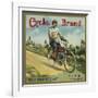 Cycle Brand - Fillmore, California - Citrus Crate Label-Lantern Press-Framed Art Print