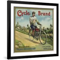 Cycle Brand - Fillmore, California - Citrus Crate Label-Lantern Press-Framed Art Print