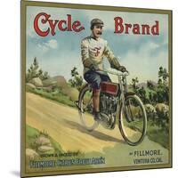 Cycle Brand - Fillmore, California - Citrus Crate Label-Lantern Press-Mounted Art Print