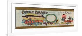 Cycle Brand Salmon Label - Bellingham, WA-Lantern Press-Framed Premium Giclee Print