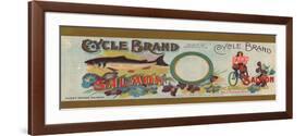 Cycle Brand Salmon Label - Bellingham, WA-Lantern Press-Framed Premium Giclee Print