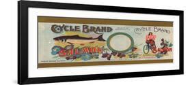 Cycle Brand Salmon Label - Bellingham, WA-Lantern Press-Framed Premium Giclee Print