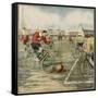 Cycle Football, Berlin-Alfredo Ortelli-Framed Stretched Canvas