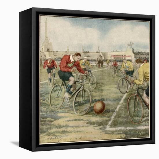 Cycle Football, Berlin-Alfredo Ortelli-Framed Stretched Canvas