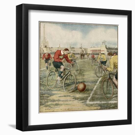 Cycle Football, Berlin-Alfredo Ortelli-Framed Art Print