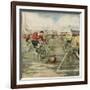 Cycle Football, Berlin-Alfredo Ortelli-Framed Art Print