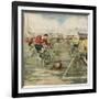 Cycle Football, Berlin-Alfredo Ortelli-Framed Art Print