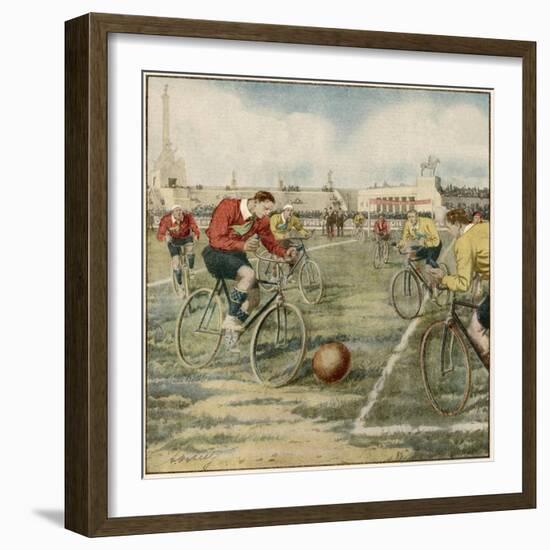 Cycle Football, Berlin-Alfredo Ortelli-Framed Art Print