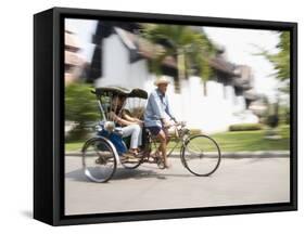 Cycle Rickshaw, Chiang Mai, Thailand, Southeast Asia-Angelo Cavalli-Framed Stretched Canvas