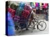 Cycle Rickshaw with a Big Load of Clothes in Amritsar, Punjab, India-David H. Wells-Stretched Canvas