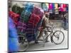 Cycle Rickshaw with a Big Load of Clothes in Amritsar, Punjab, India-David H. Wells-Mounted Photographic Print