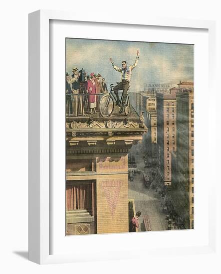 Cycle Stunt in Usa-Alfredo Ortelli-Framed Art Print