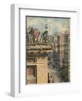 Cycle Stunt in Usa-Alfredo Ortelli-Framed Art Print