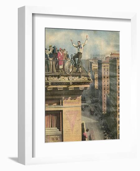 Cycle Stunt in Usa-Alfredo Ortelli-Framed Art Print