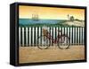 Cycle to the Beach-Lowell Herrero-Framed Stretched Canvas