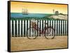 Cycle to the Beach-Lowell Herrero-Framed Stretched Canvas