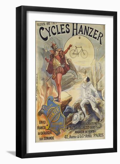 Cycles Hanzer, 40, Avenue de la Grande Armee, Paris-Léon Valentin and J. Proust-Framed Giclee Print