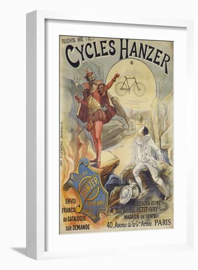 Cycles Hanzer, 40, Avenue de la Grande Armee, Paris-Léon Valentin and J. Proust-Framed Giclee Print