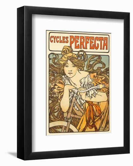 Cycles Perfecta, 1902-Alphonse Mucha-Framed Art Print