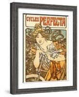 Cycles Perfecta, 1902-Alphonse Mucha-Framed Art Print