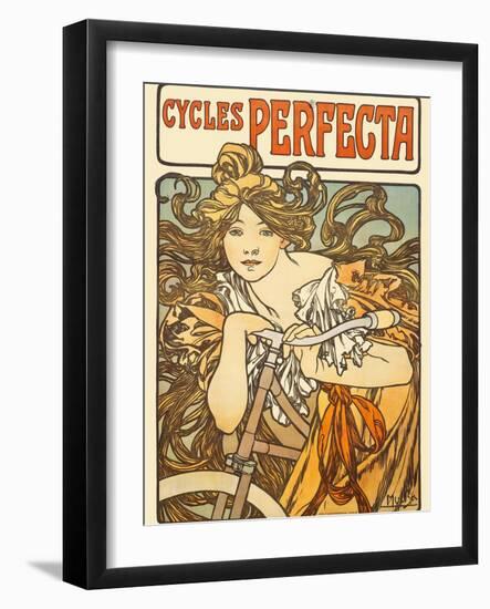 Cycles Perfecta, 1902-Alphonse Mucha-Framed Art Print