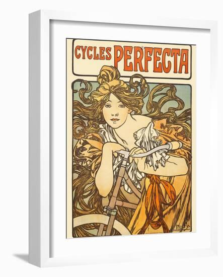 Cycles Perfecta, 1902-Alphonse Mucha-Framed Art Print