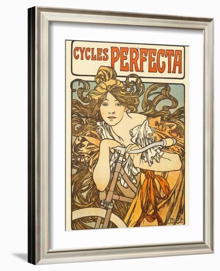 Cycles Perfecta, 1902-Alphonse Mucha-Framed Art Print