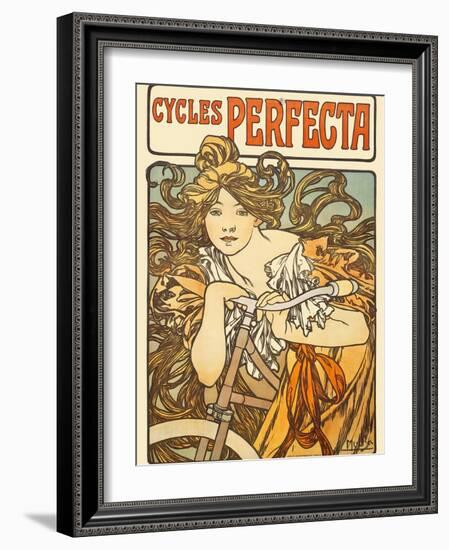 Cycles Perfecta, 1902-Alphonse Mucha-Framed Art Print