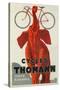 Cycles Thomann, Red Elephant Holding Bike-null-Stretched Canvas