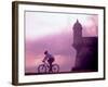 Cycling at El Morro in Old San Juan at Sunset, Puerto Rico-Greg Johnston-Framed Photographic Print