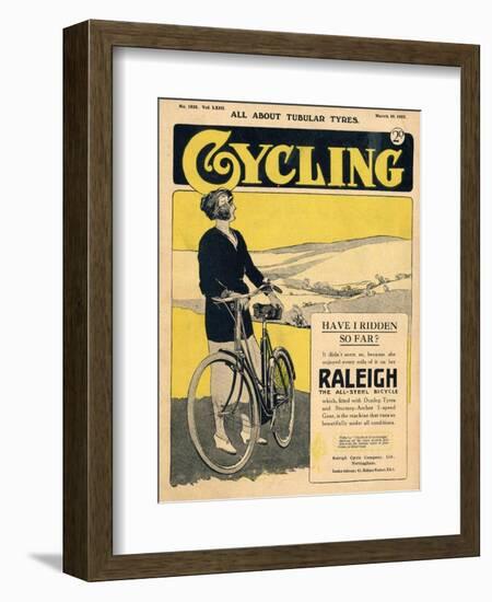 Cycling, Bicycles Magazine, UK, 1922-null-Framed Giclee Print