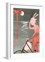 Cycling by the Sea-null-Framed Art Print