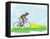 Cycling Grunge Poster Template-JackyBrown-Framed Stretched Canvas