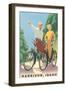 Cycling in Harrison-null-Framed Art Print