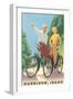 Cycling in Harrison-null-Framed Art Print