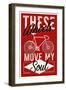 Cycling Moves My Soul - Screenprint Style-Lantern Press-Framed Art Print