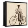 Cycling Outfit of 1890s-null-Framed Stretched Canvas