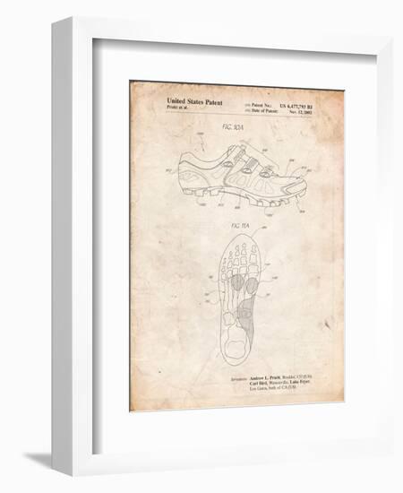 Cycling Shoes Patent-Cole Borders-Framed Art Print