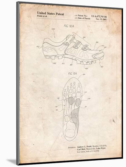 Cycling Shoes Patent-Cole Borders-Mounted Art Print