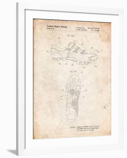 Cycling Shoes Patent-Cole Borders-Framed Art Print