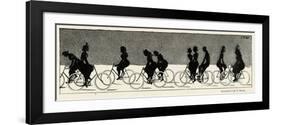 Cycling Silhouette-E. Kneiss-Framed Art Print