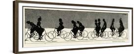 Cycling Silhouette-E. Kneiss-Framed Premium Giclee Print