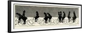 Cycling Silhouette-E. Kneiss-Framed Premium Giclee Print