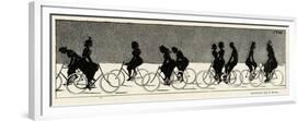 Cycling Silhouette-E. Kneiss-Framed Premium Giclee Print