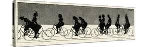 Cycling Silhouette-E. Kneiss-Stretched Canvas