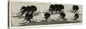 Cycling Silhouette-E. Kneiss-Stretched Canvas