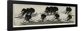 Cycling Silhouette-E. Kneiss-Framed Art Print