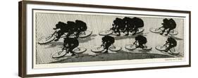 Cycling Silhouette-E. Kneiss-Framed Premium Giclee Print